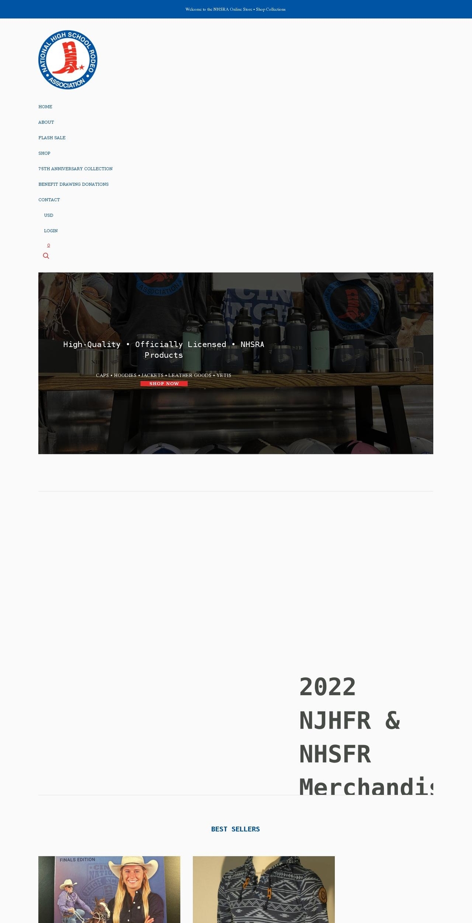 nhsrastore.com shopify website screenshot