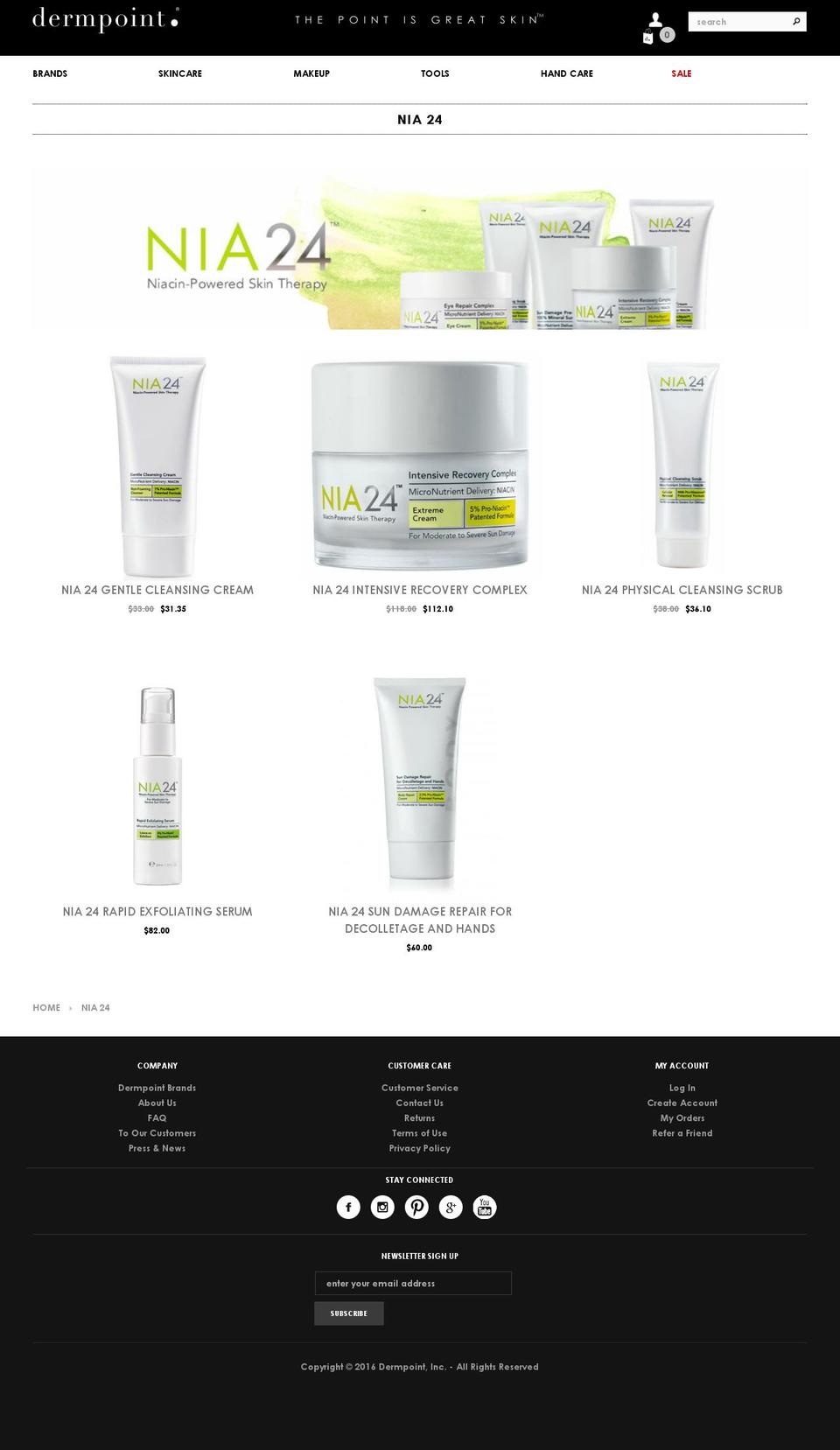 Dermpoint Shopify theme site example nia24sale.com