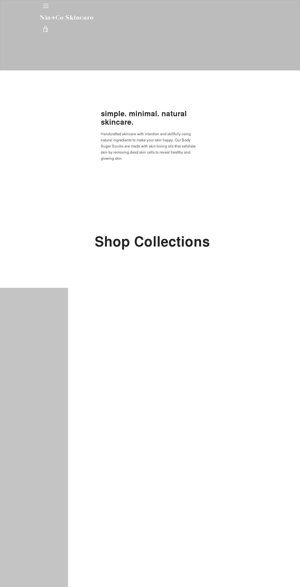 niacoskincare.com shopify website screenshot