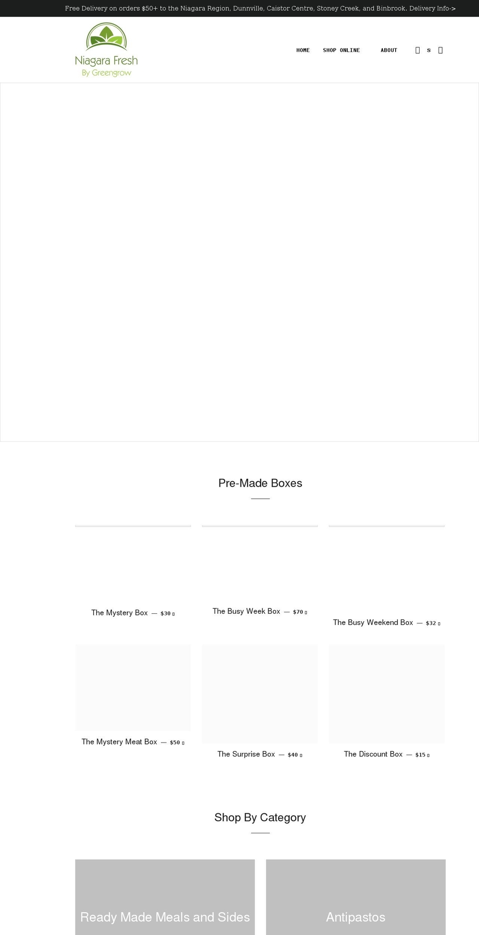niagarafresh.ca shopify website screenshot