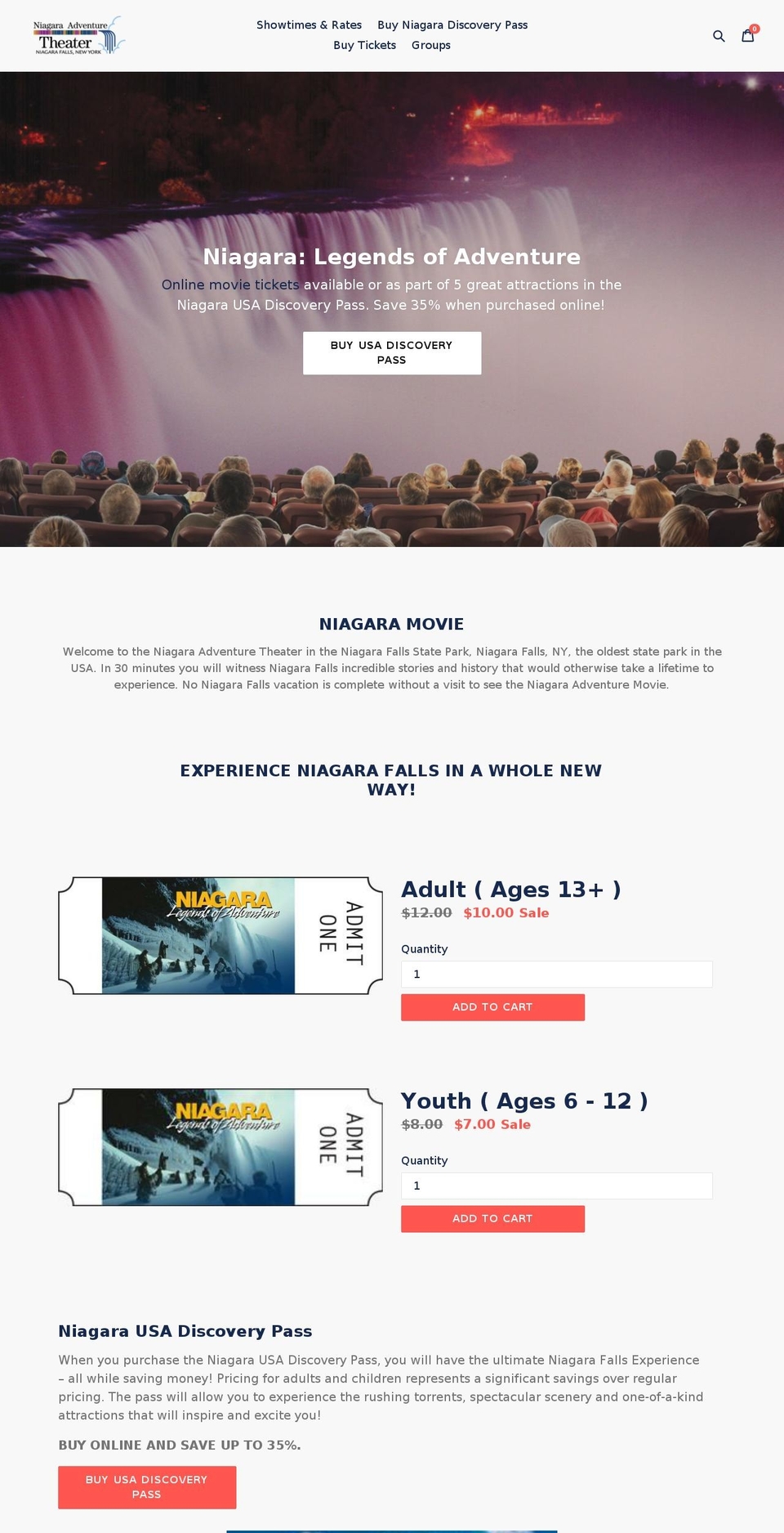 niagaramovie.com shopify website screenshot