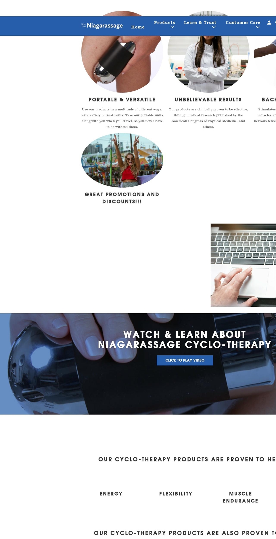 niagarassage.com shopify website screenshot