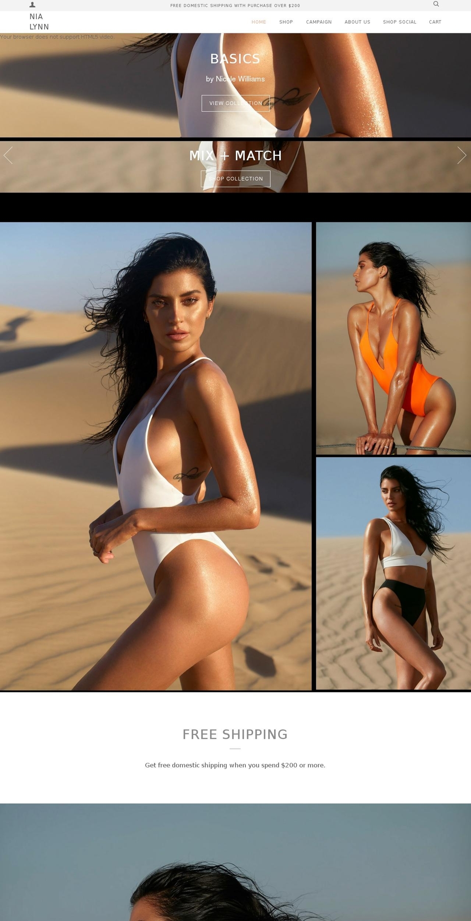 nialynncollection.com — Shopify storefront screenshot
