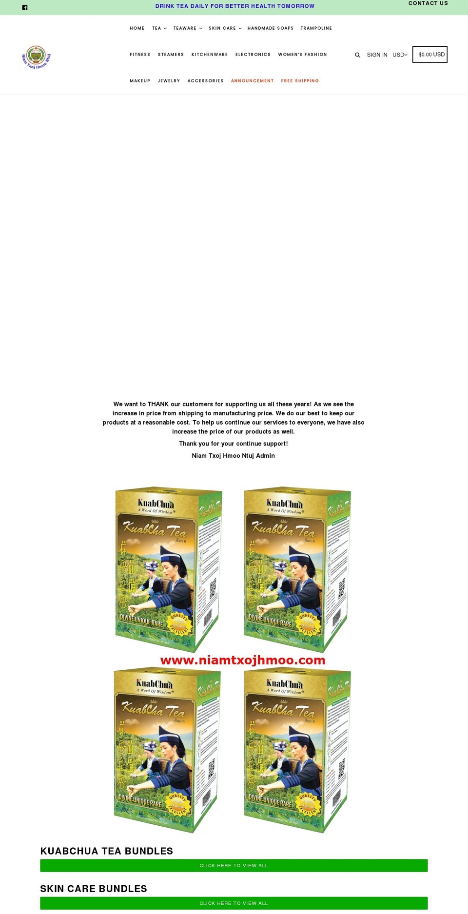 niamtxojhmoo.com shopify website screenshot