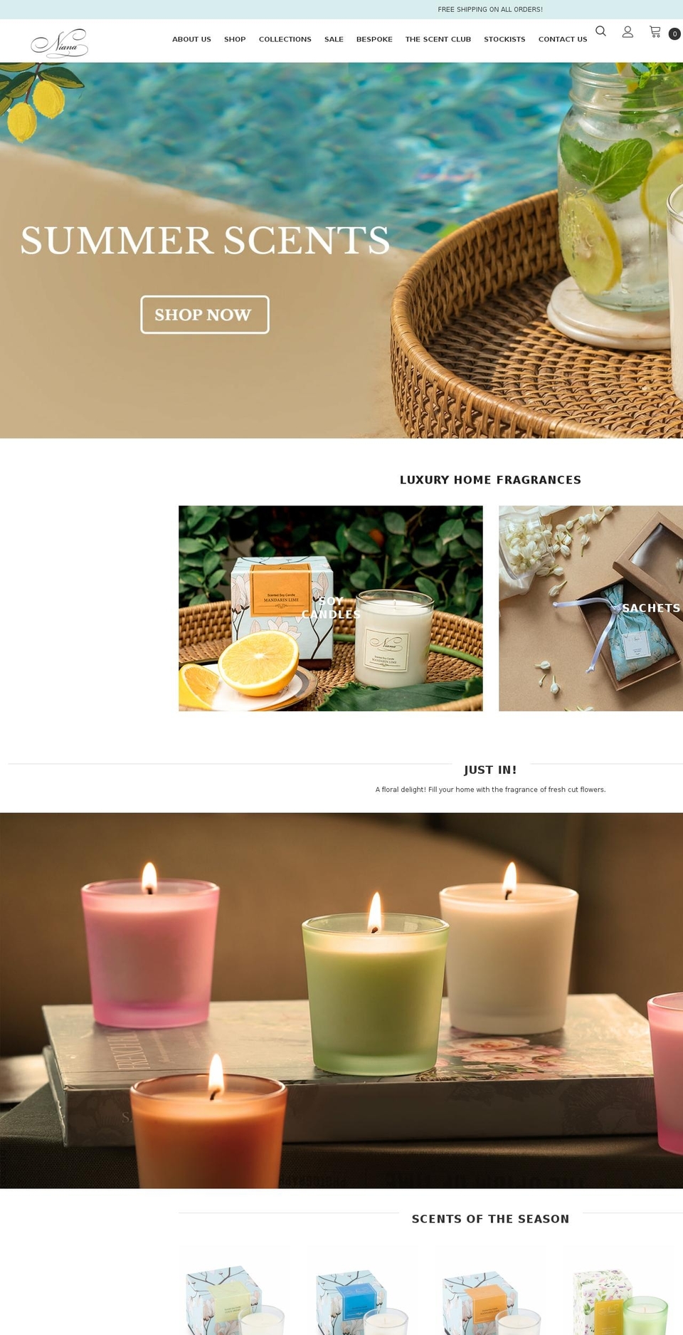 niana.co shopify website screenshot