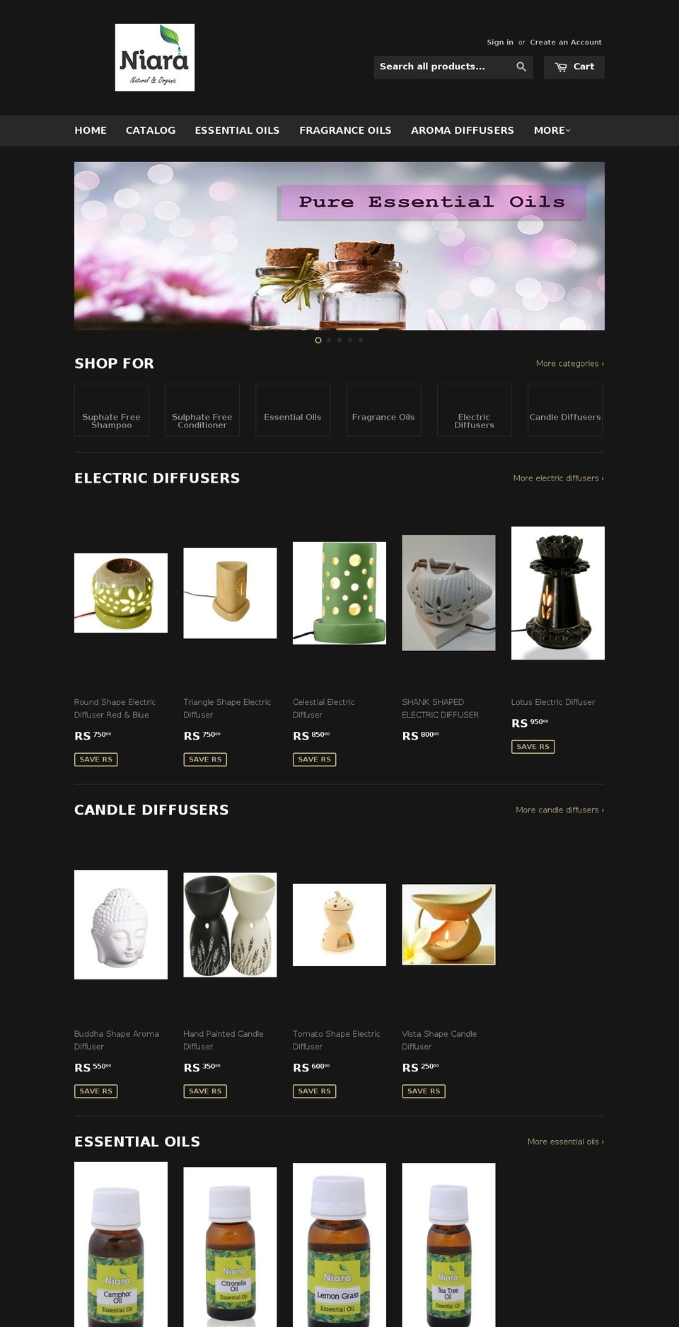 niarawellness.com shopify website screenshot