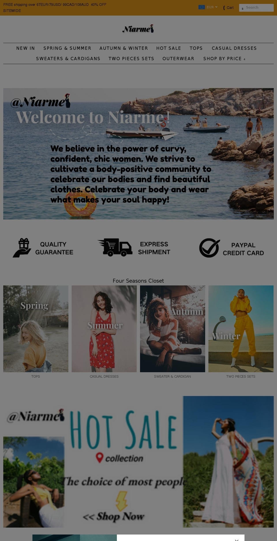 ss Shopify theme site example niarme.com