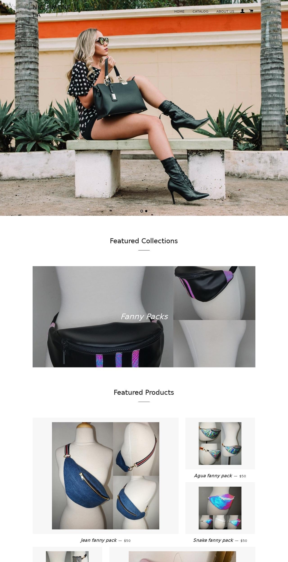 niasimonela.com — Shopify storefront screenshot
