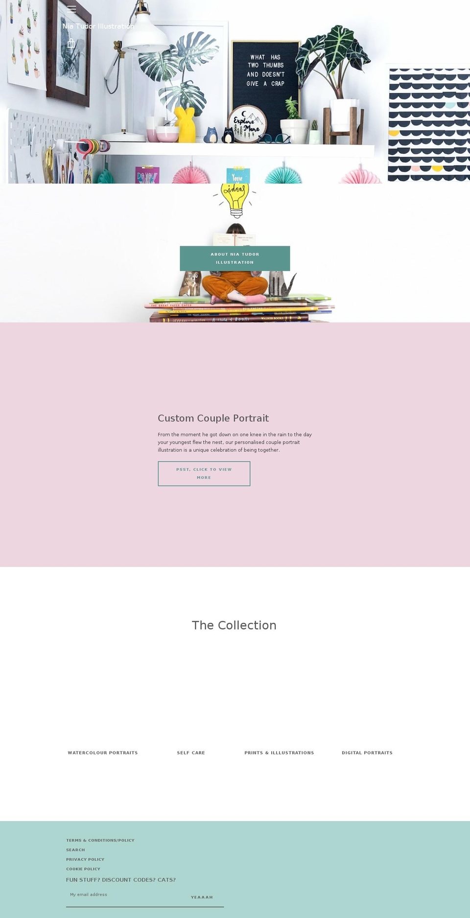 niatudorillustration.com — Shopify storefront screenshot