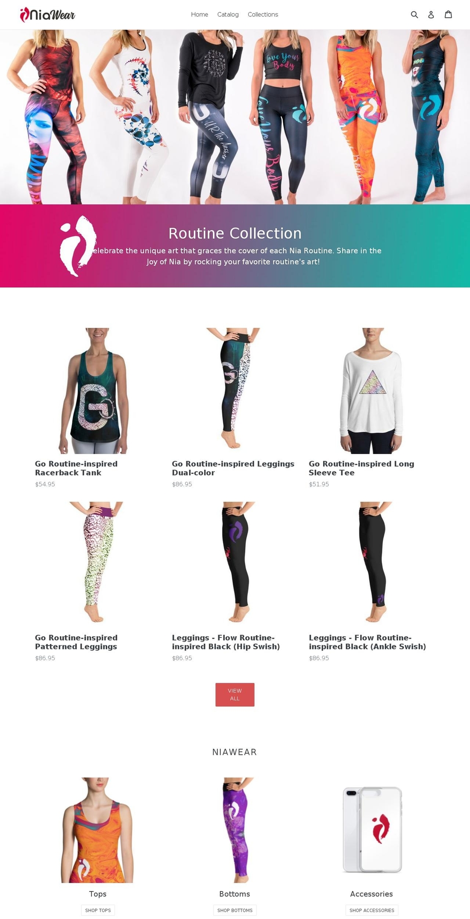 niawear.com shopify website screenshot