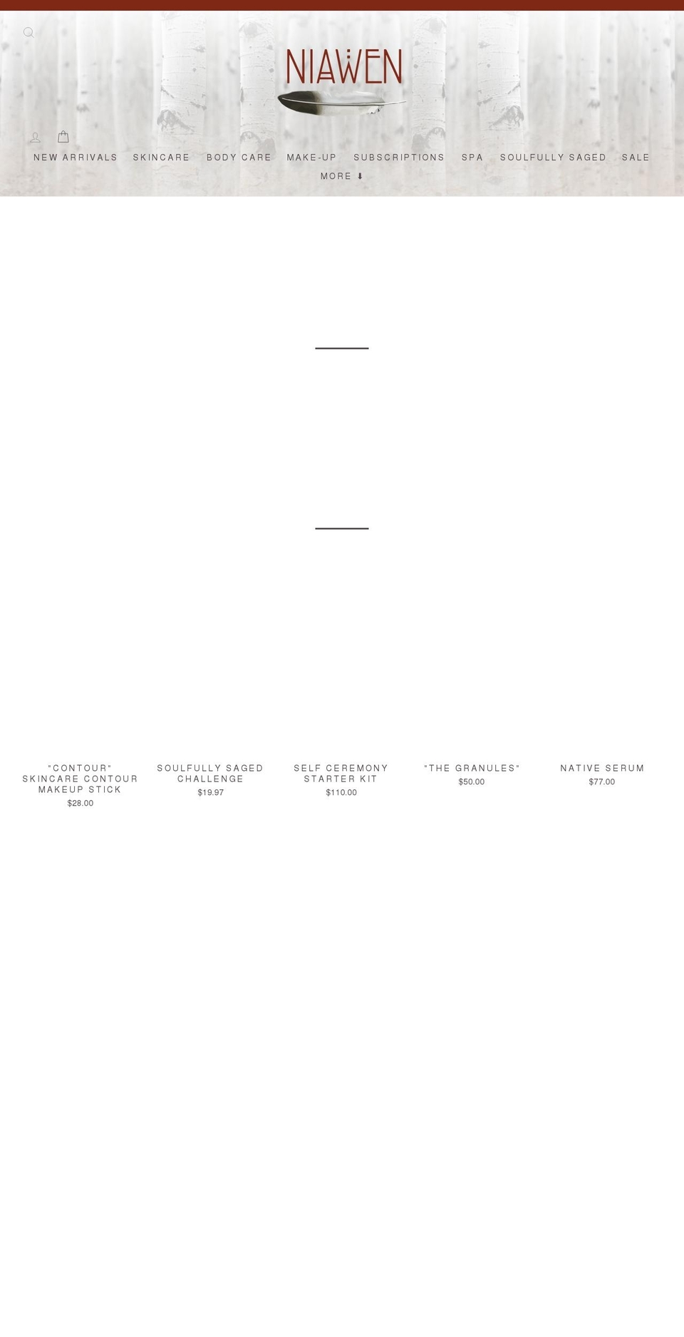 niawen.com shopify website screenshot