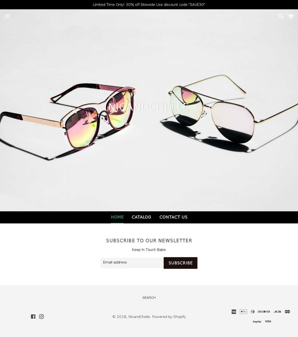 nicandchelle.com — Shopify storefront screenshot