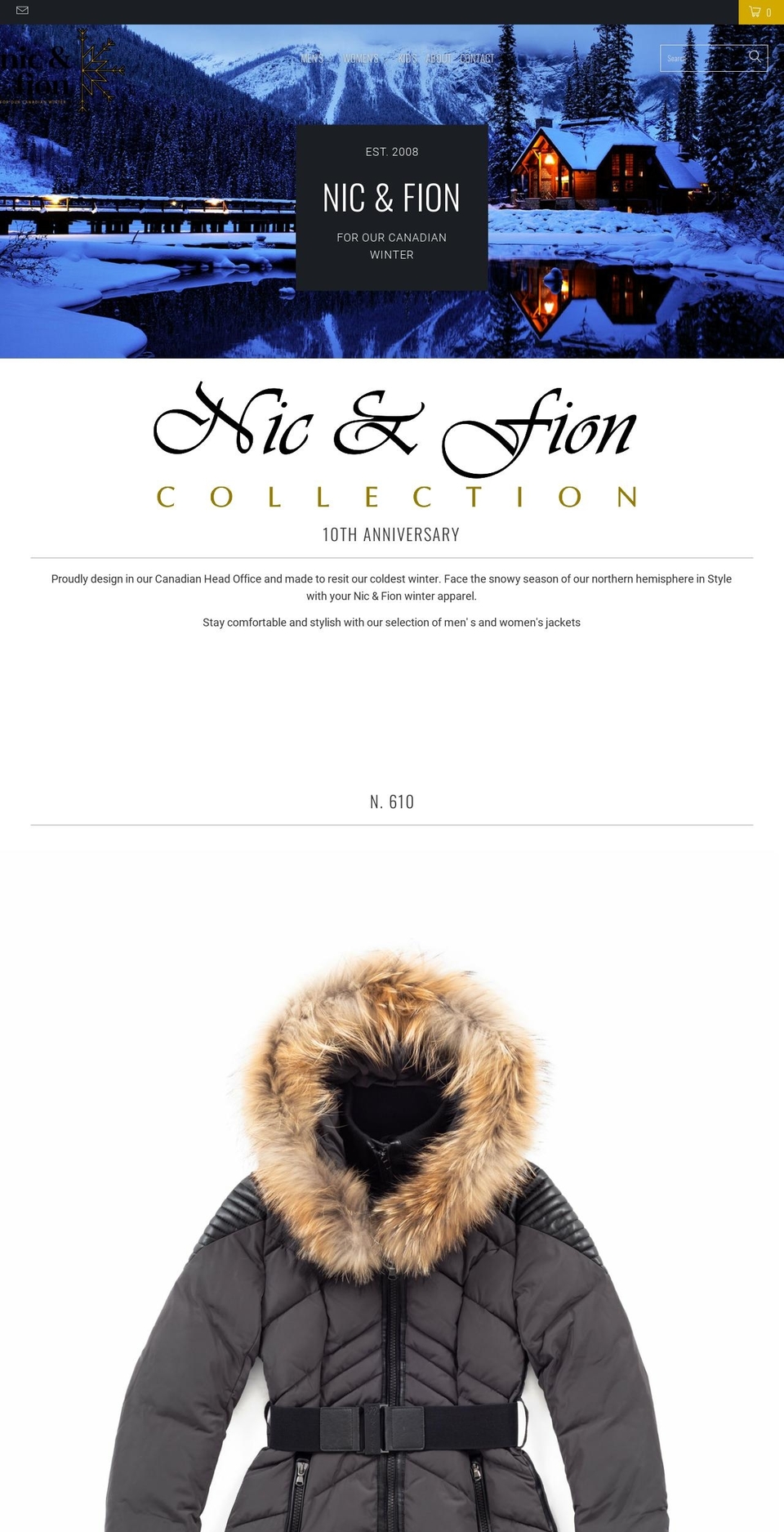 nicandfion.com shopify website screenshot