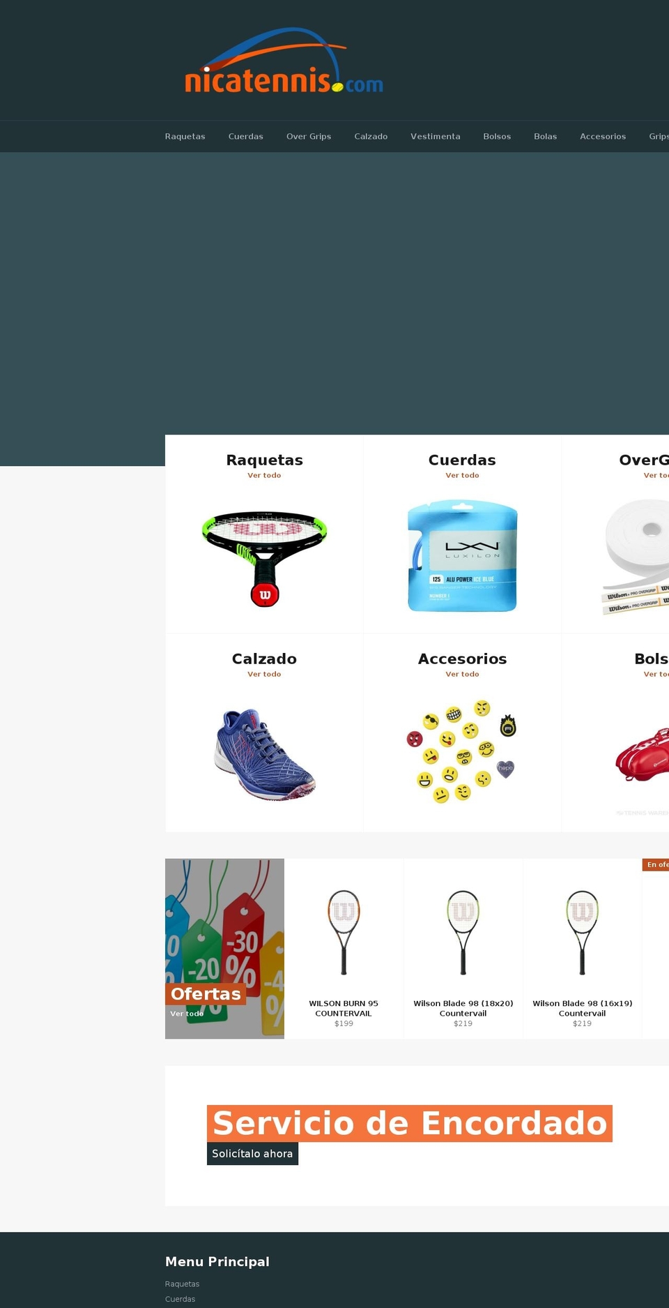 nicatennis.com — Shopify storefront screenshot