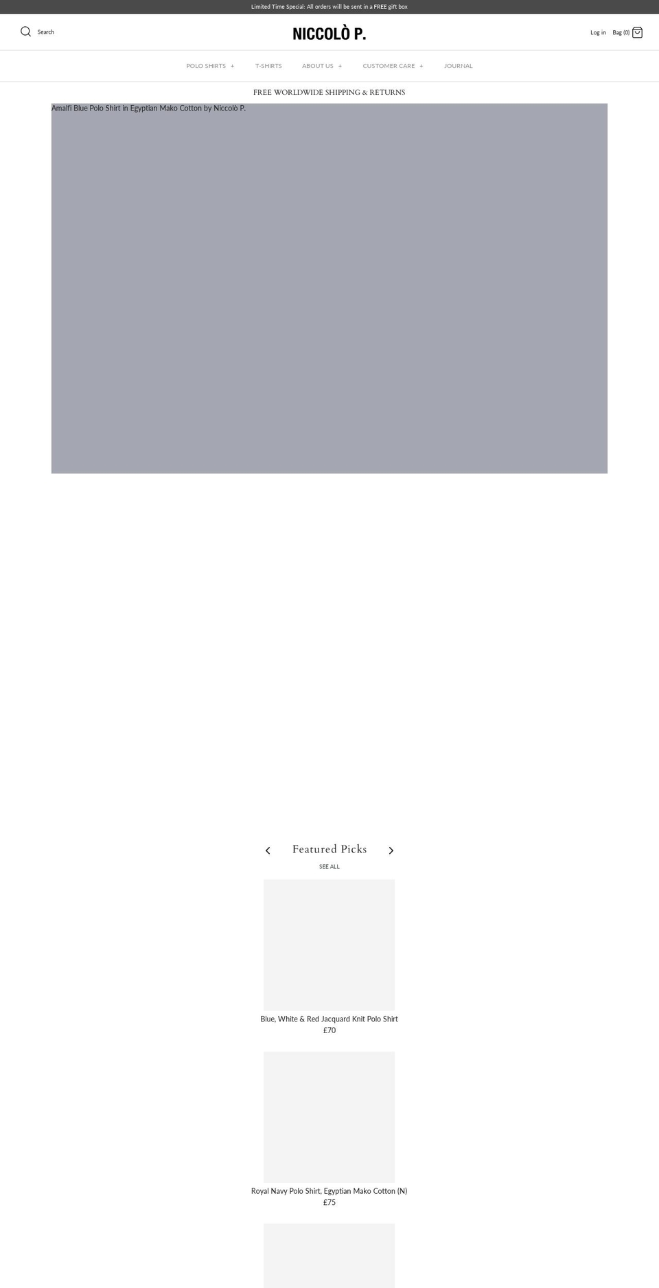 niccolo-p.com — Shopify storefront screenshot