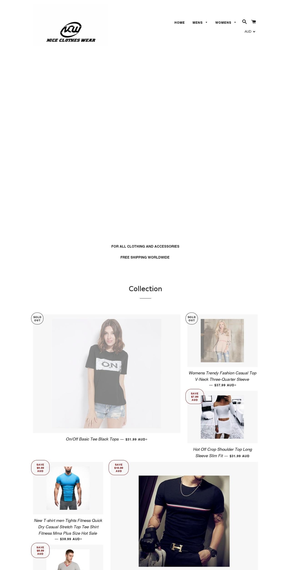 nice-clothes-wear.com — Shopify storefront screenshot