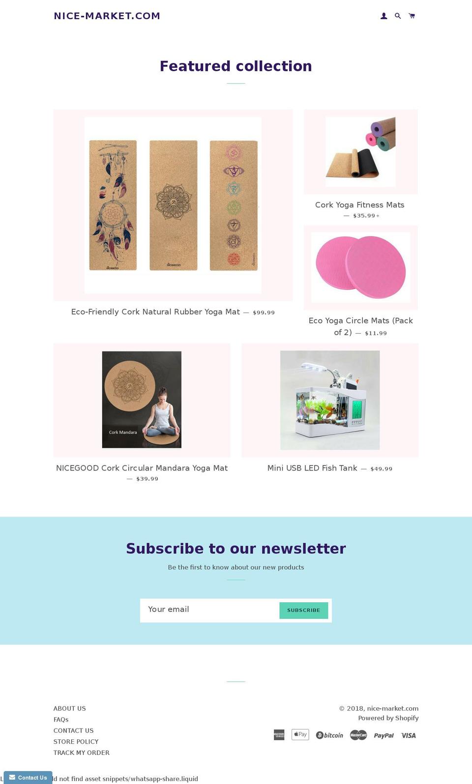 nice-market.com shopify website screenshot