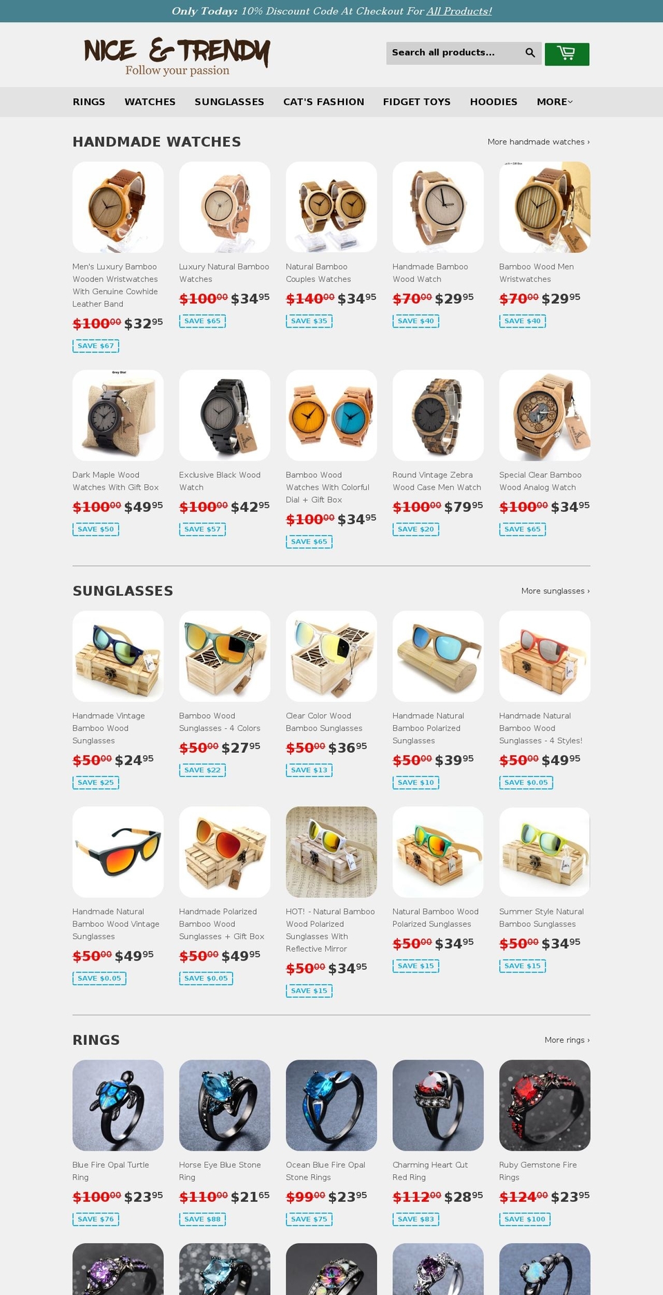 niceandtrendy.com shopify website screenshot