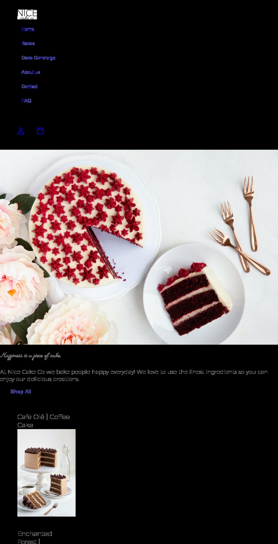 nicecakeco.com shopify website screenshot