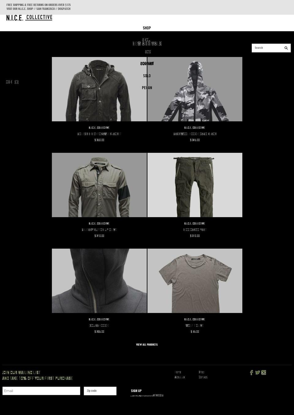 nicecollective.com shopify website screenshot