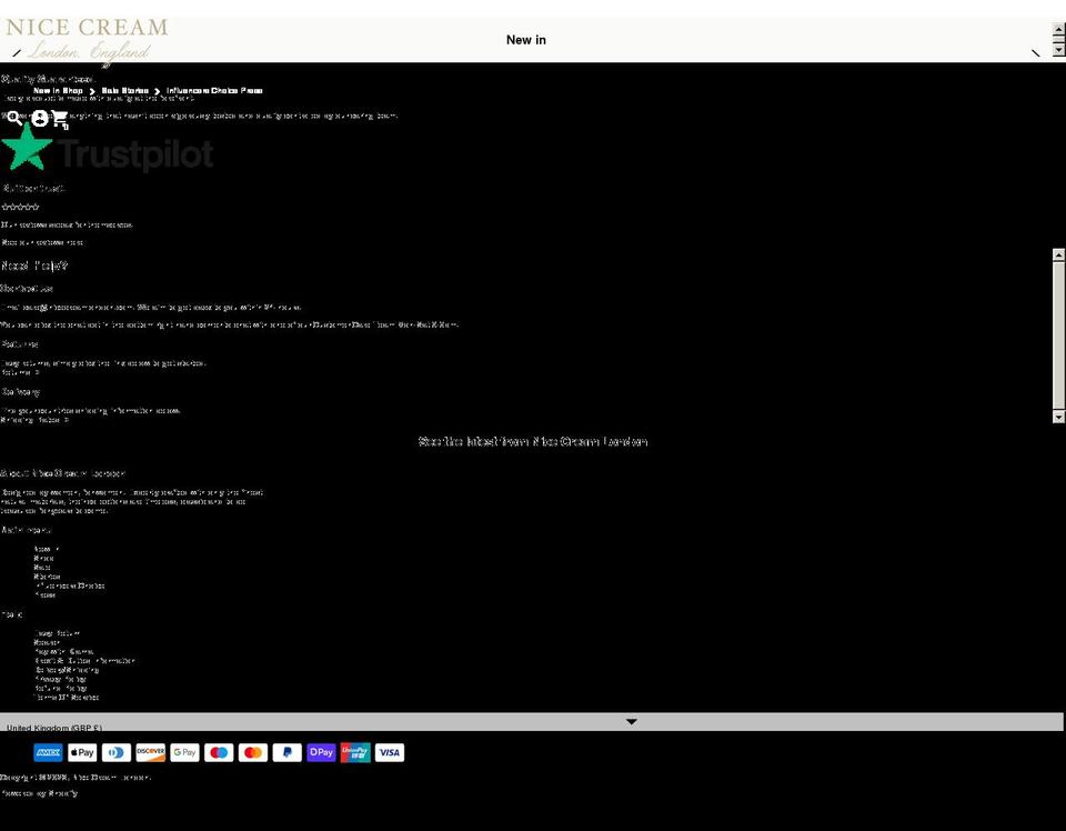 nicecreamlondon.com shopify website screenshot