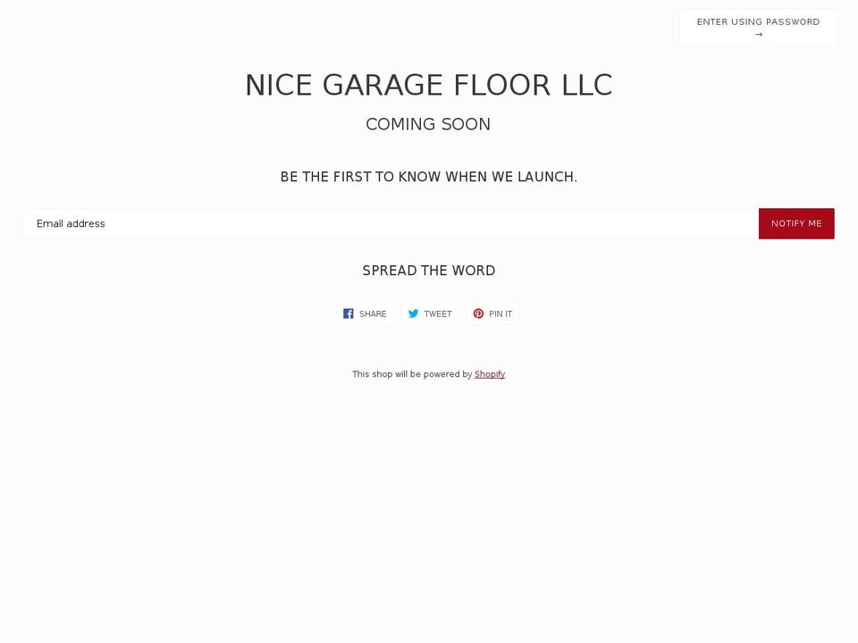 Premium Design Shopify theme site example nicegaragefloor.com