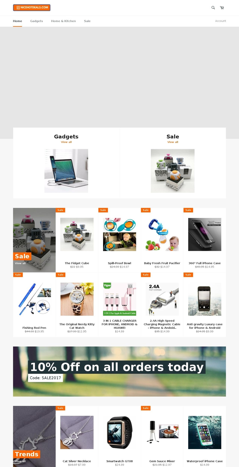 nicehotdeals.com shopify website screenshot