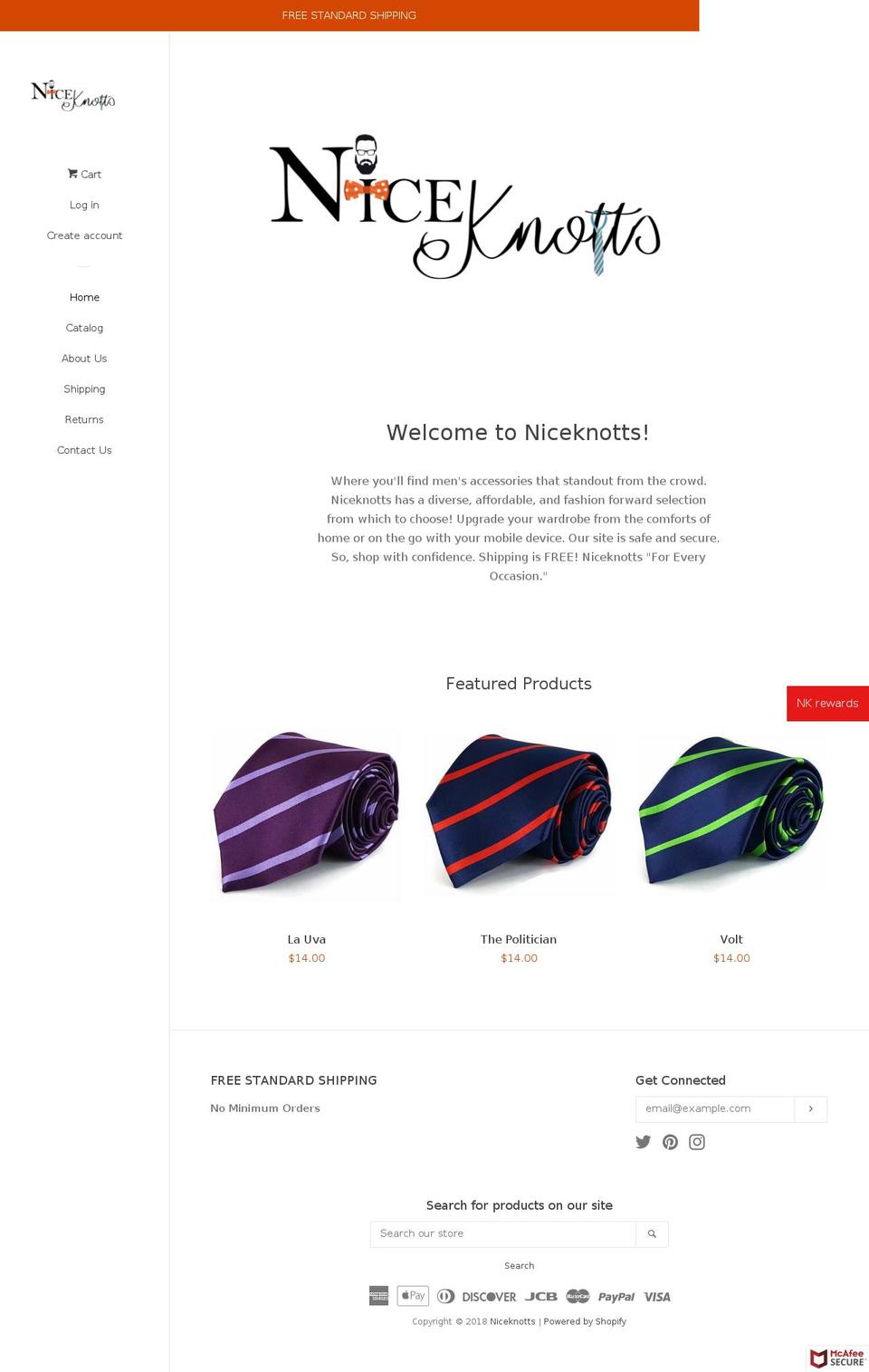 niceknotts.com — Shopify storefront screenshot