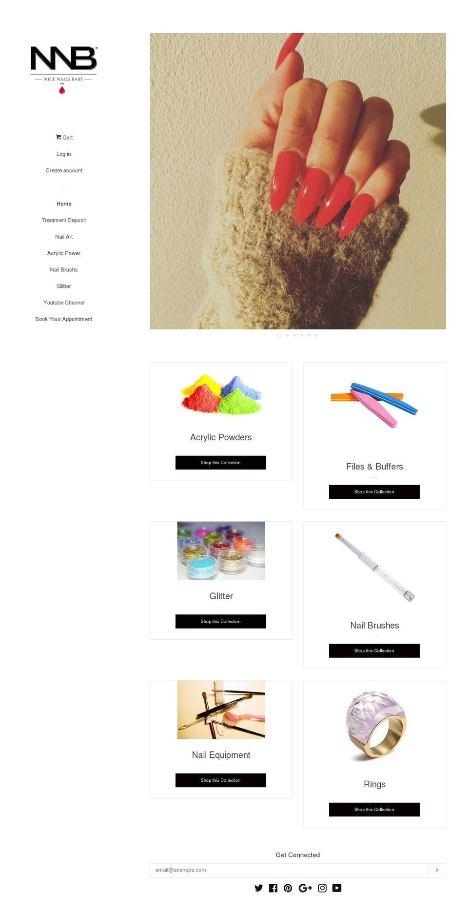 nicenailsbabyshop.com shopify website screenshot