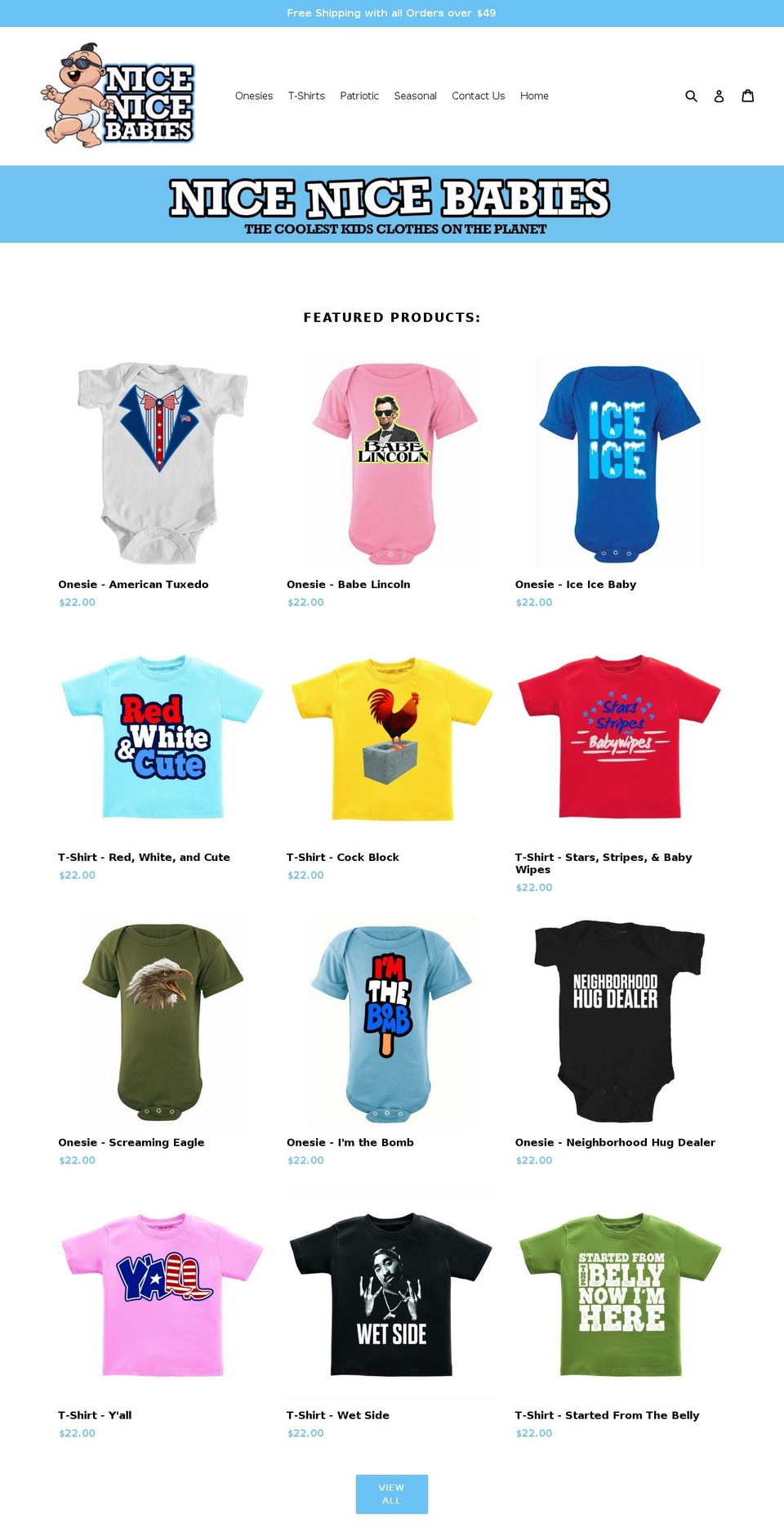 nicenicebabies.com — Shopify storefront screenshot