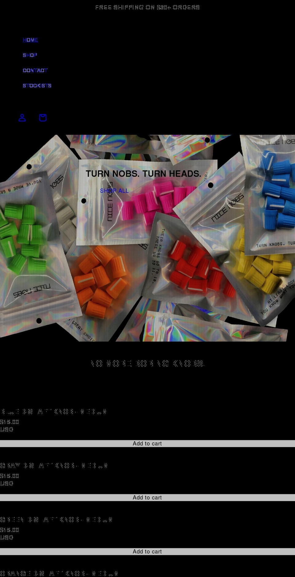 nicenobs.com shopify website screenshot