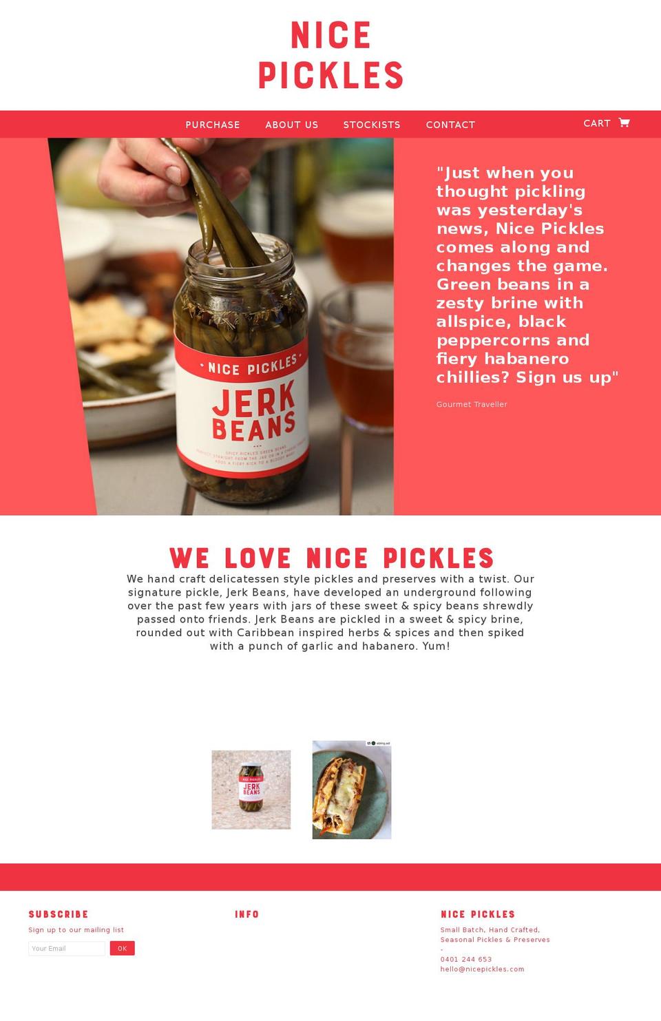 nicepickles.com shopify website screenshot