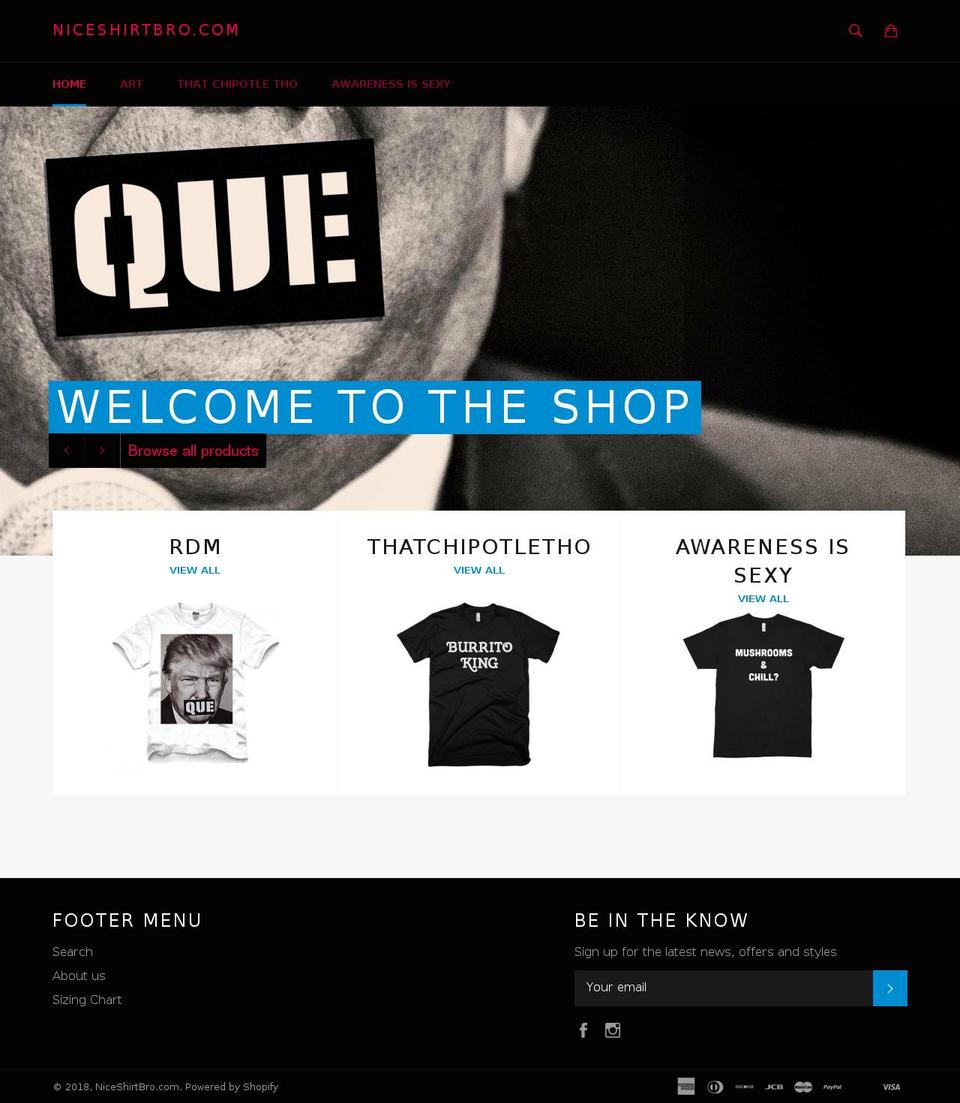 niceshirtbro.com — Shopify storefront screenshot