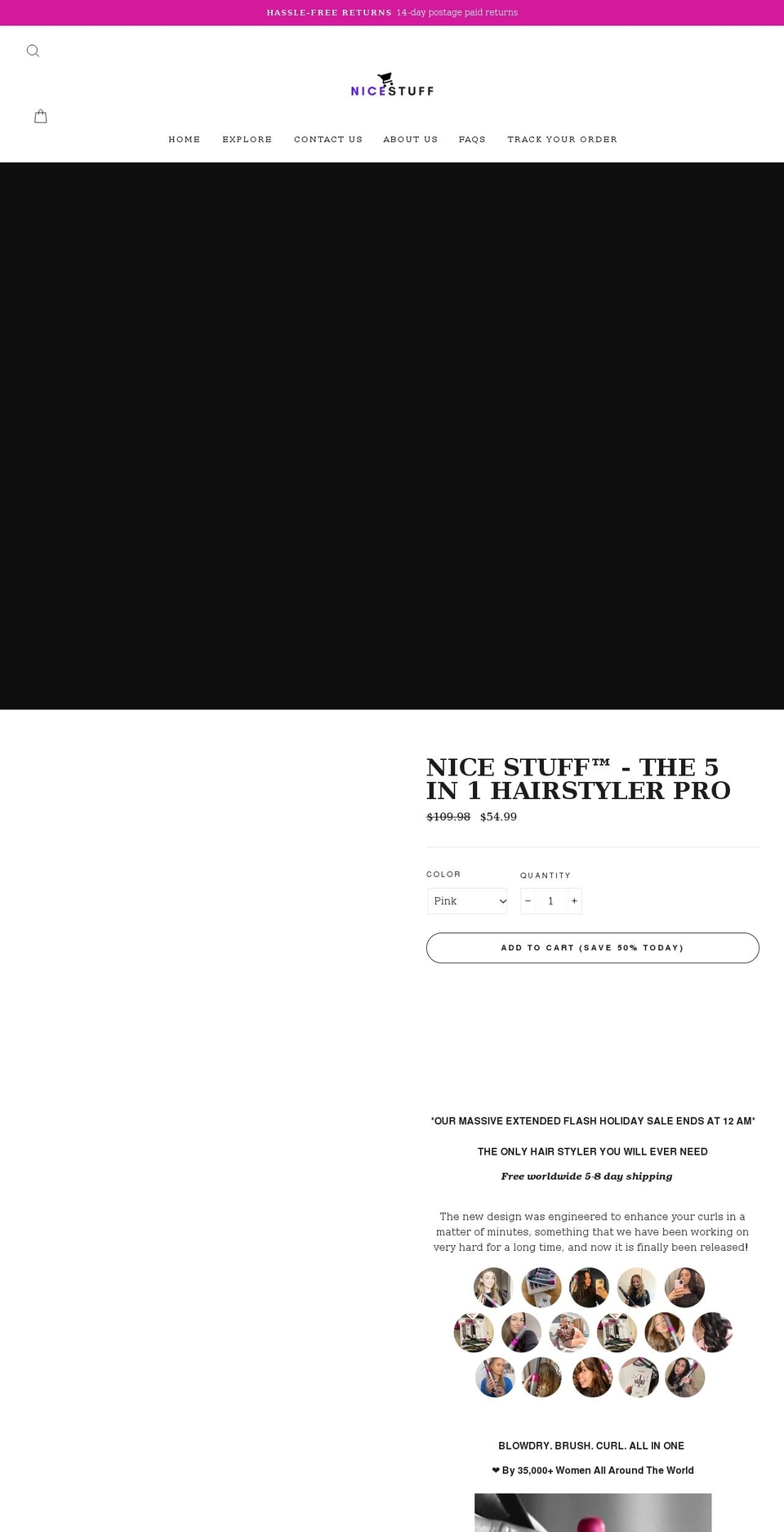 nicestuffonline.com shopify website screenshot