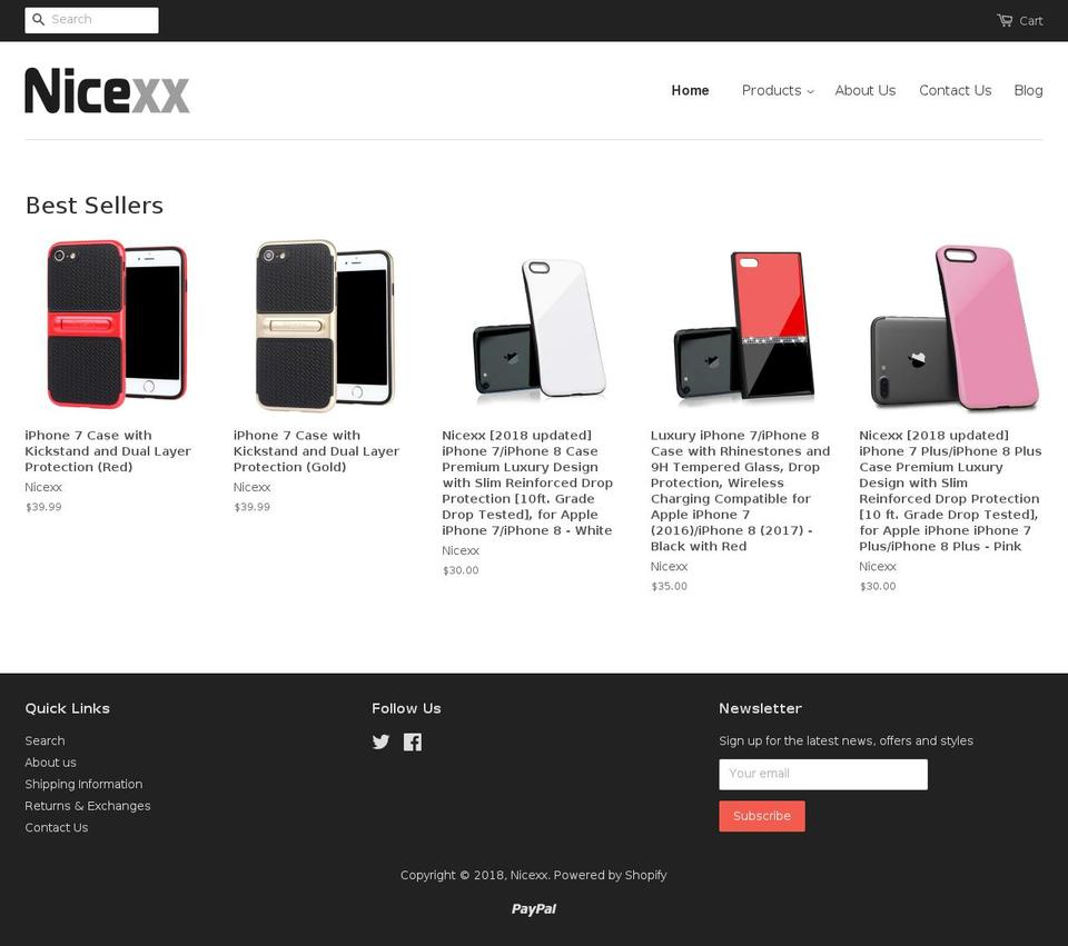 nicexx.net shopify website screenshot