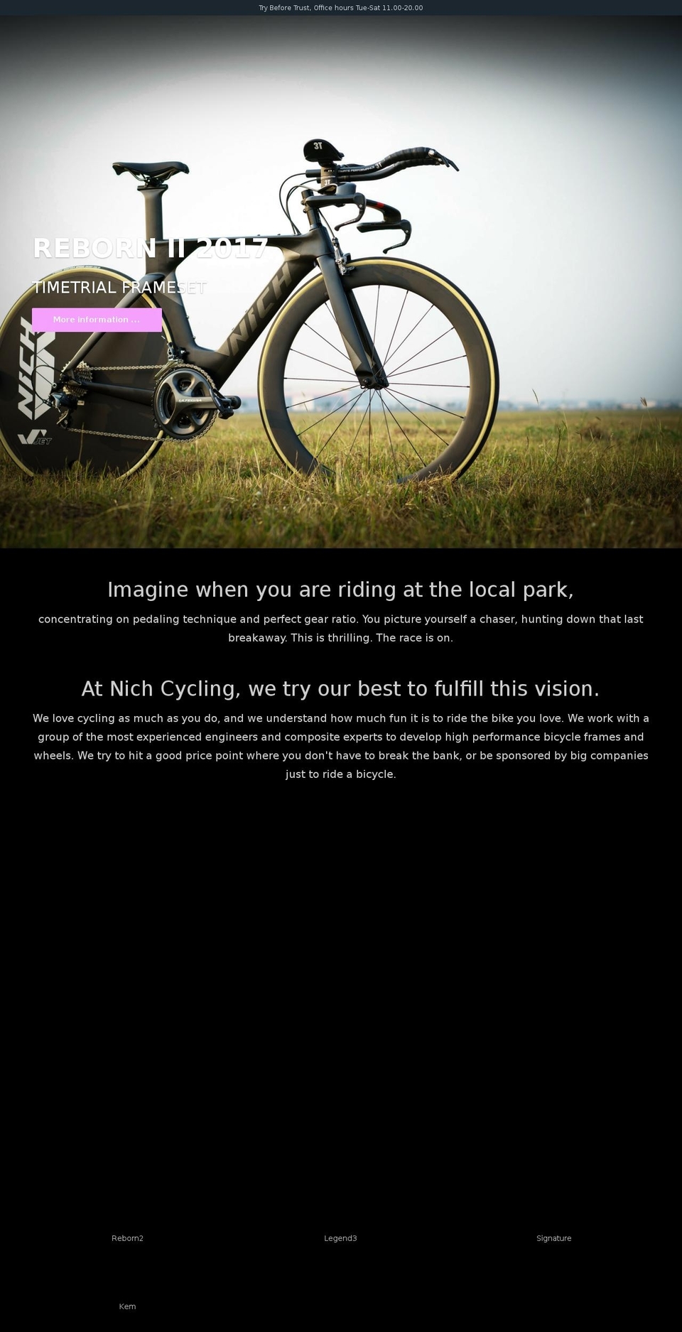 nichcycling.com shopify website screenshot