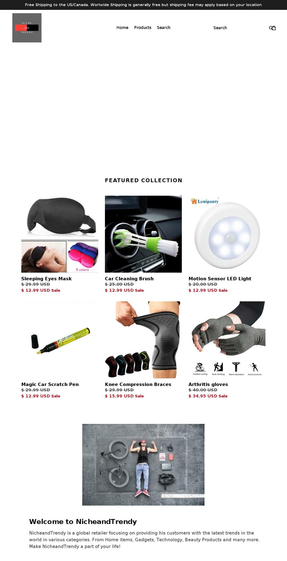 nicheandtrendy.com — Shopify storefront screenshot