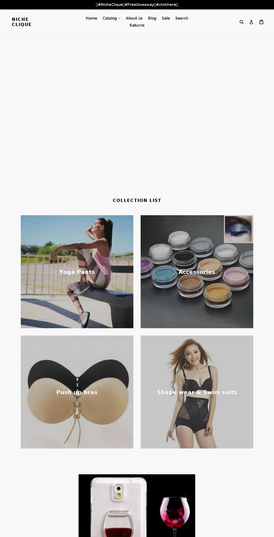 nicheclique.com — Shopify storefront screenshot