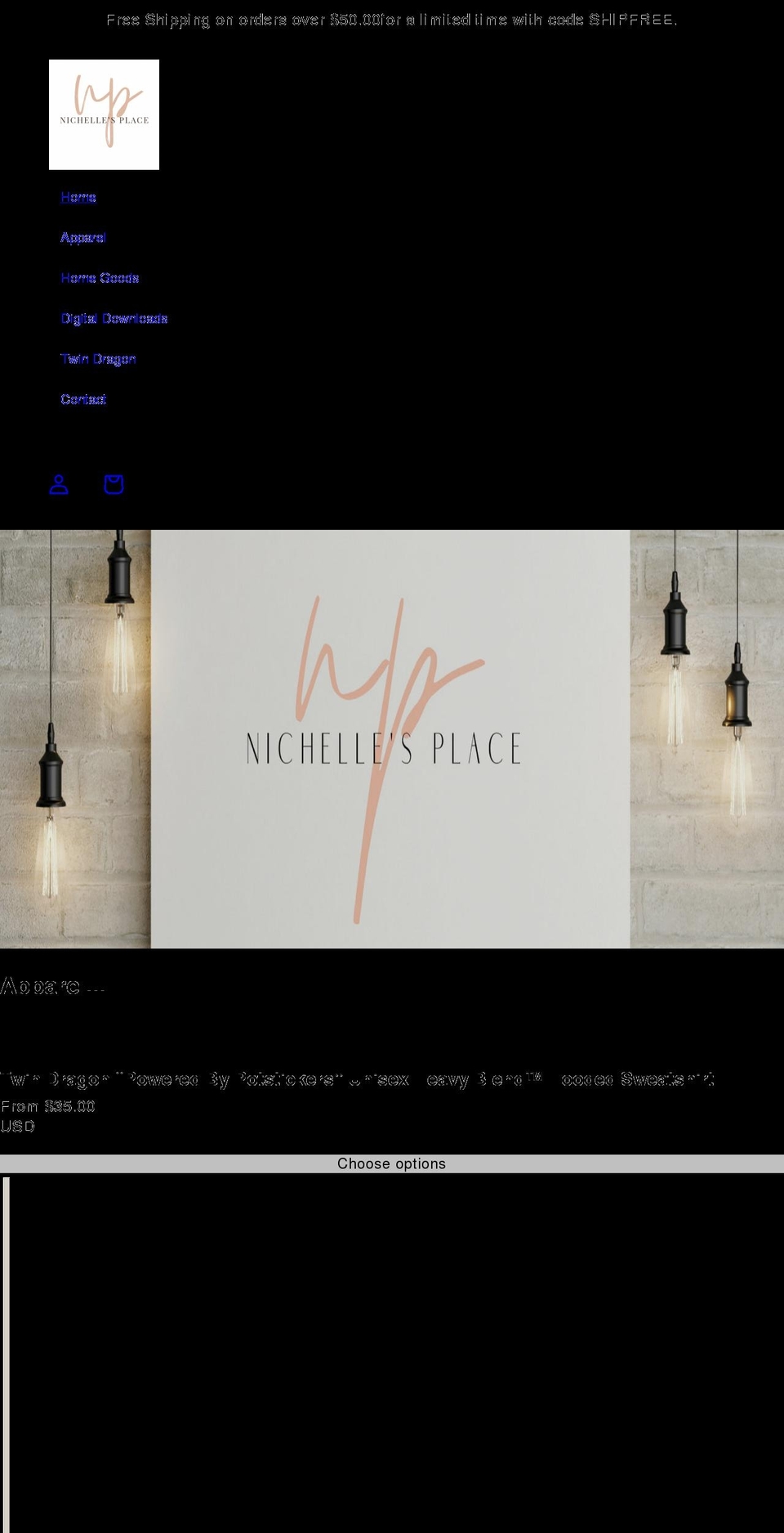 nichellesplace.com shopify website screenshot