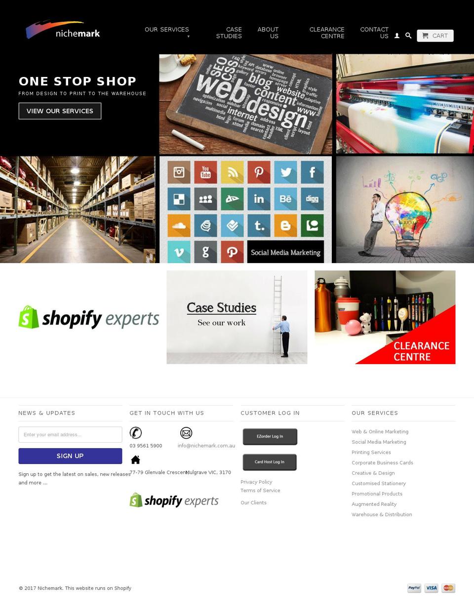 nichemark.com.au shopify website screenshot