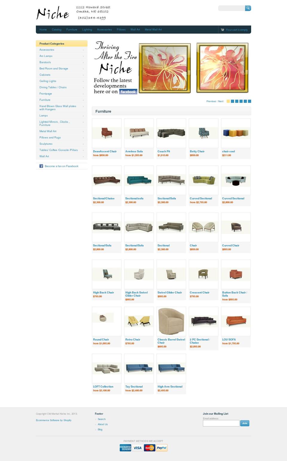 nicheomaha.com shopify website screenshot