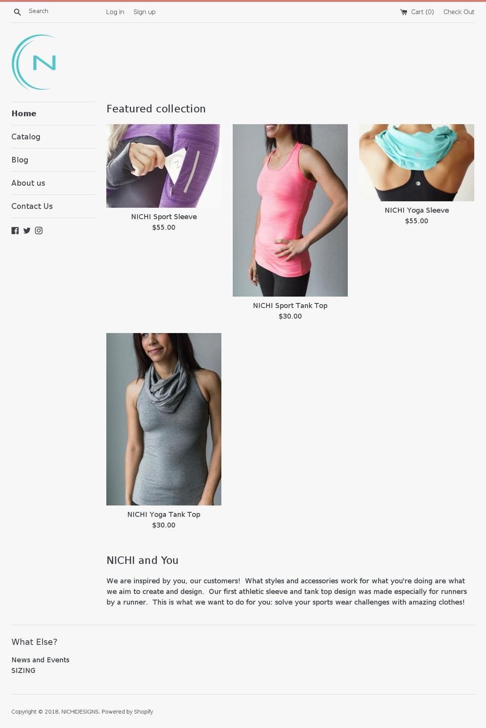 nichidesigns.com — Shopify storefront screenshot