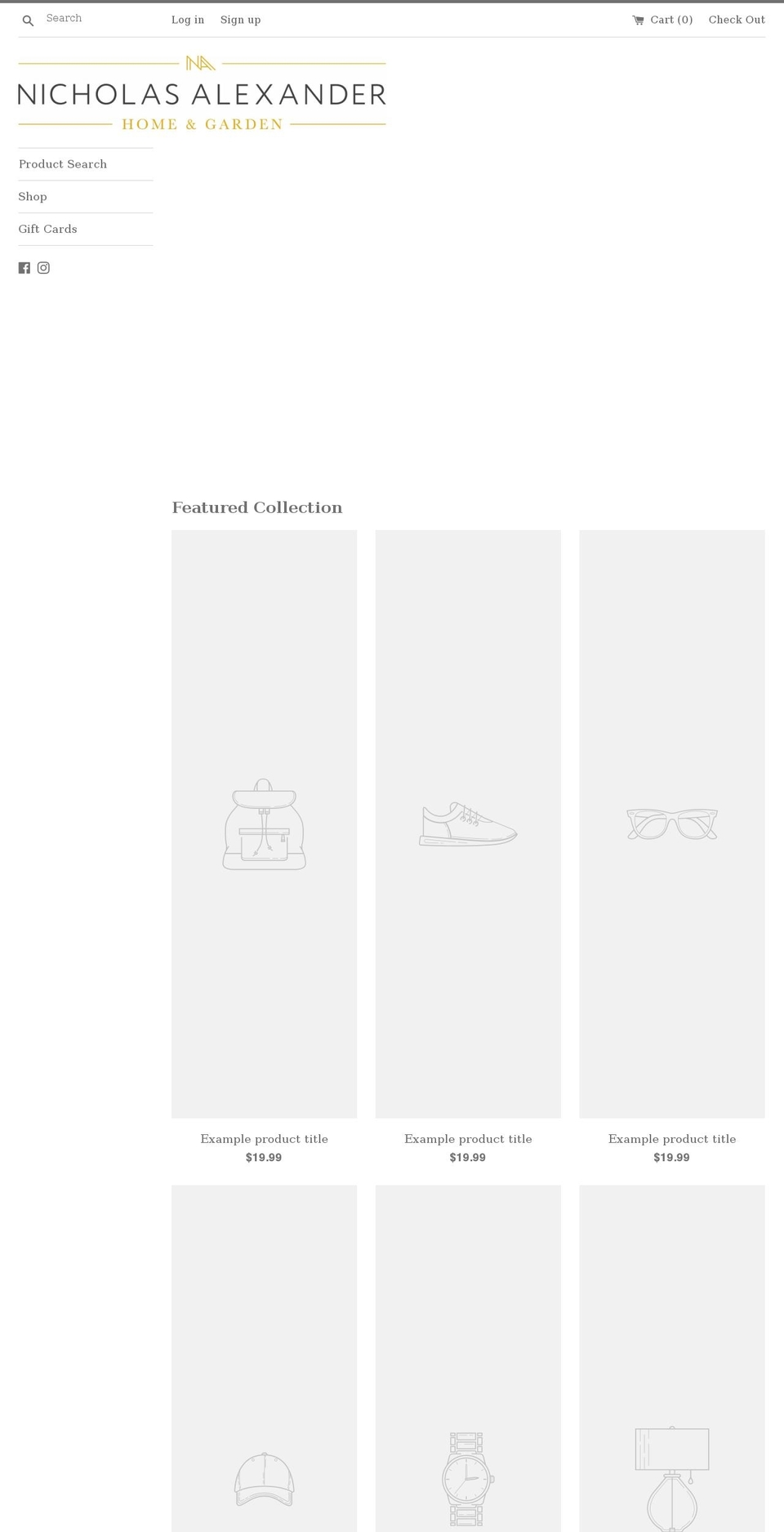 nicholas-alexander-home-garden.myshopify.com shopify website screenshot