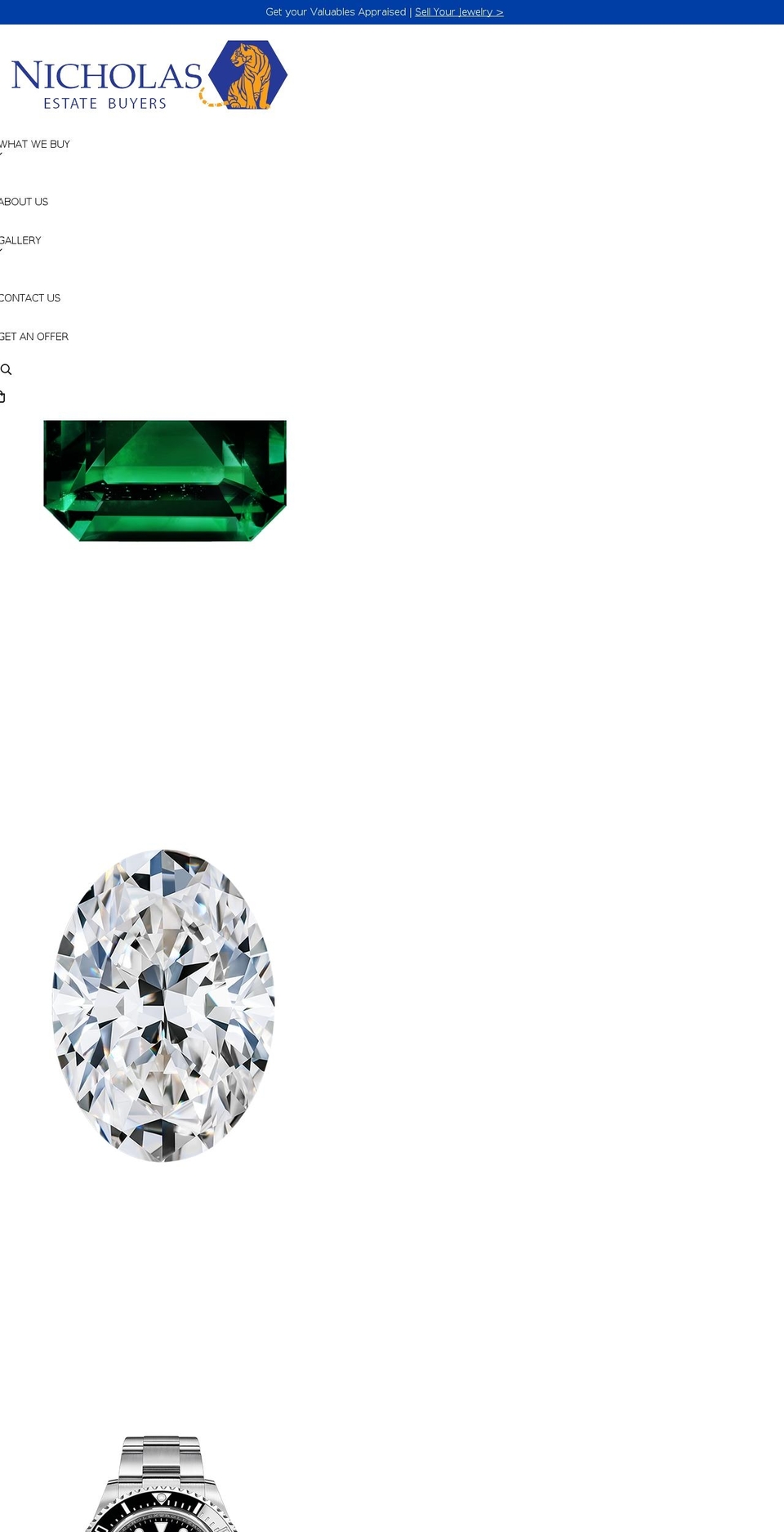 nicholasestatebuyer.com shopify website screenshot