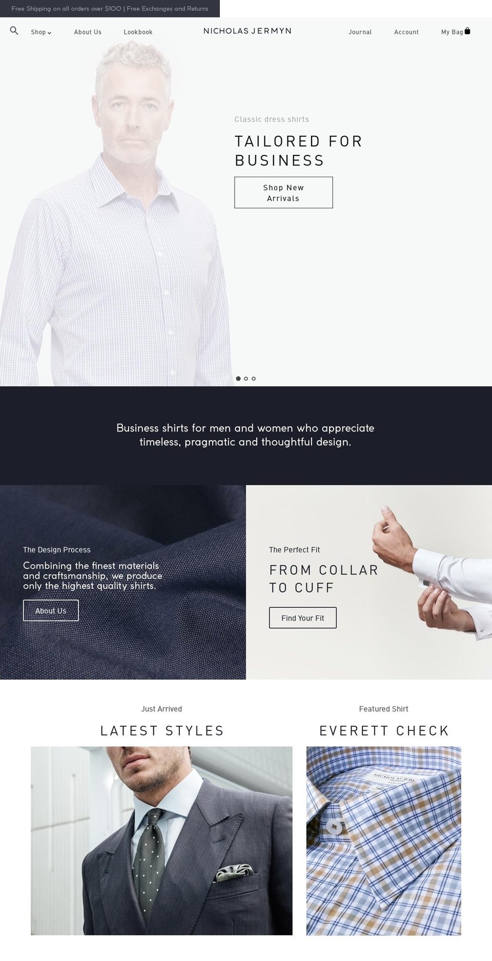 nicholasjermyn.co.nz shopify website screenshot