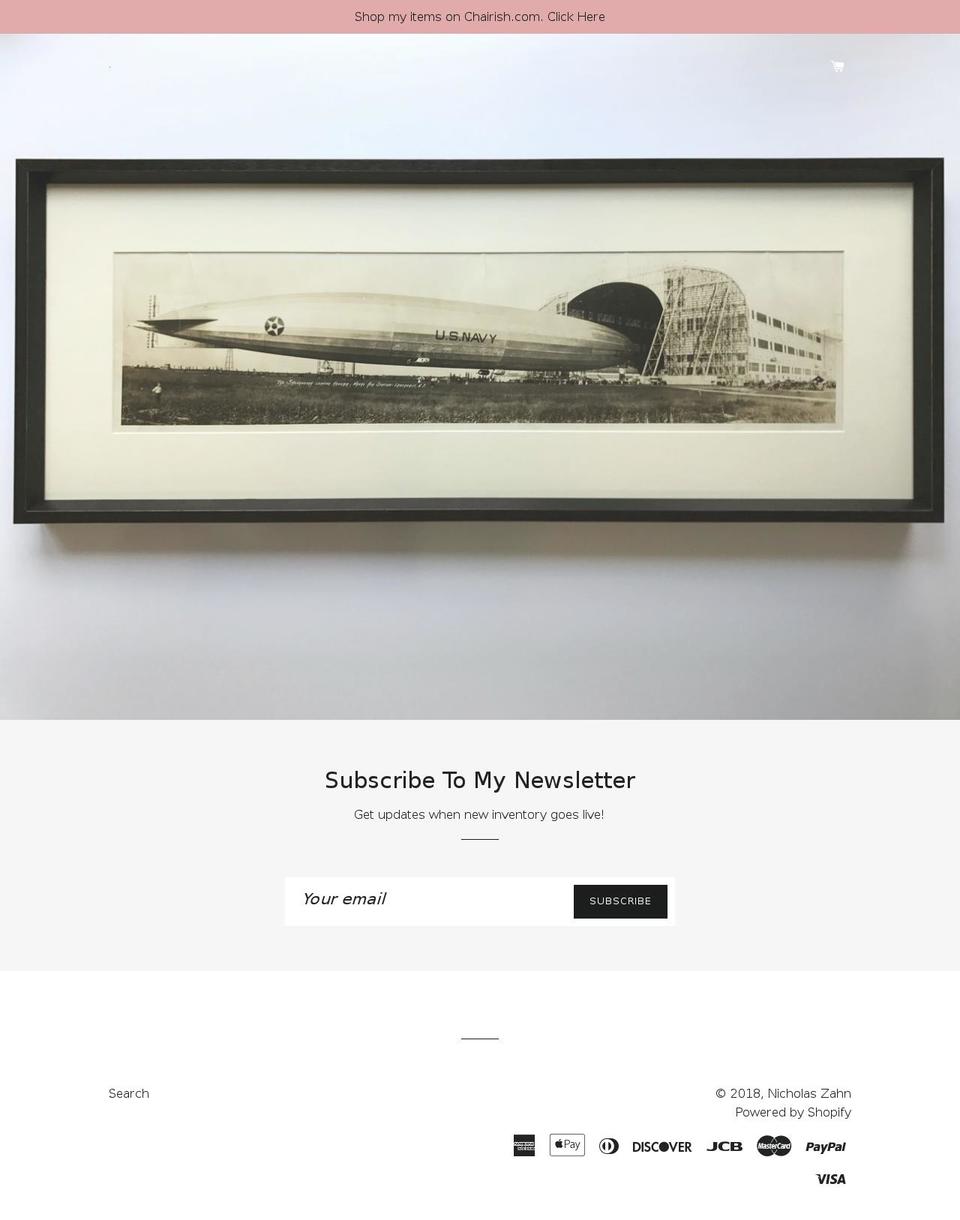 nicholaszahn.com — Shopify storefront screenshot