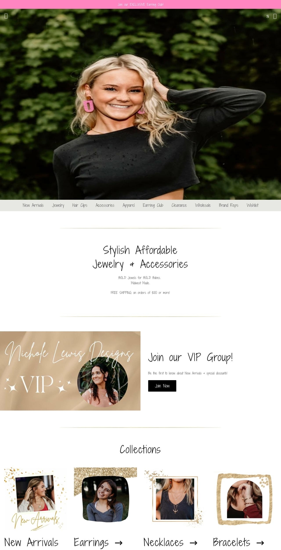 nicholelewisdesigns.com — Shopify storefront screenshot