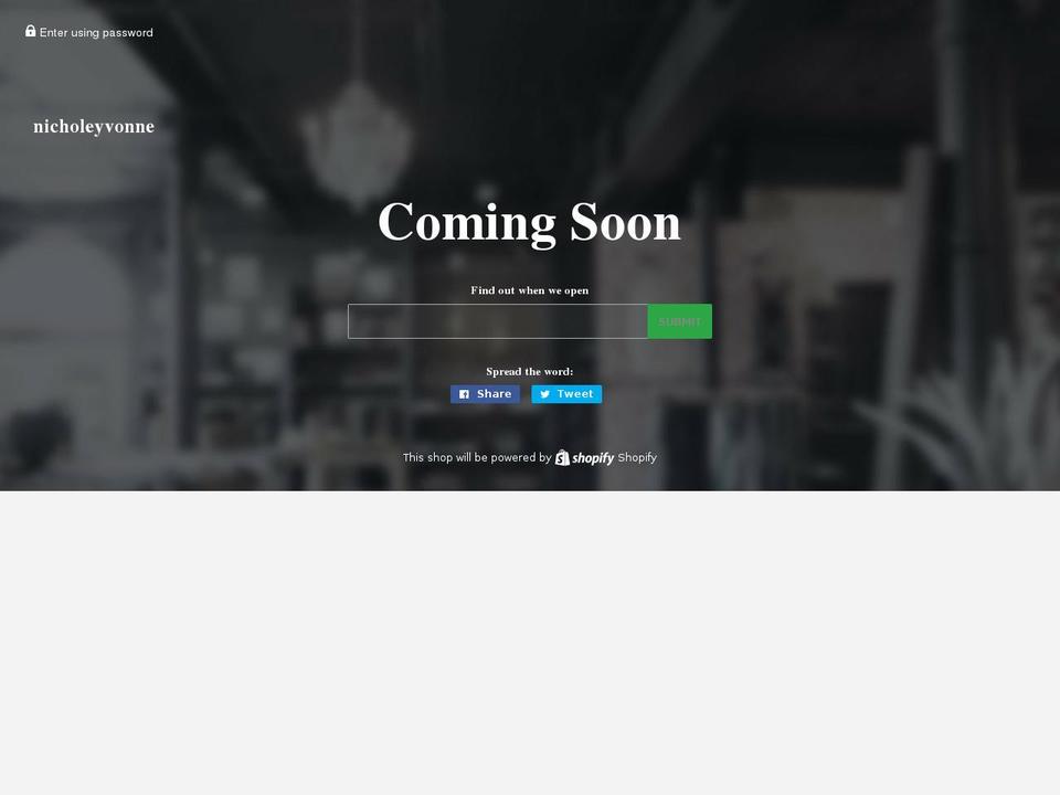 nicholeyvonne.com — Shopify storefront screenshot