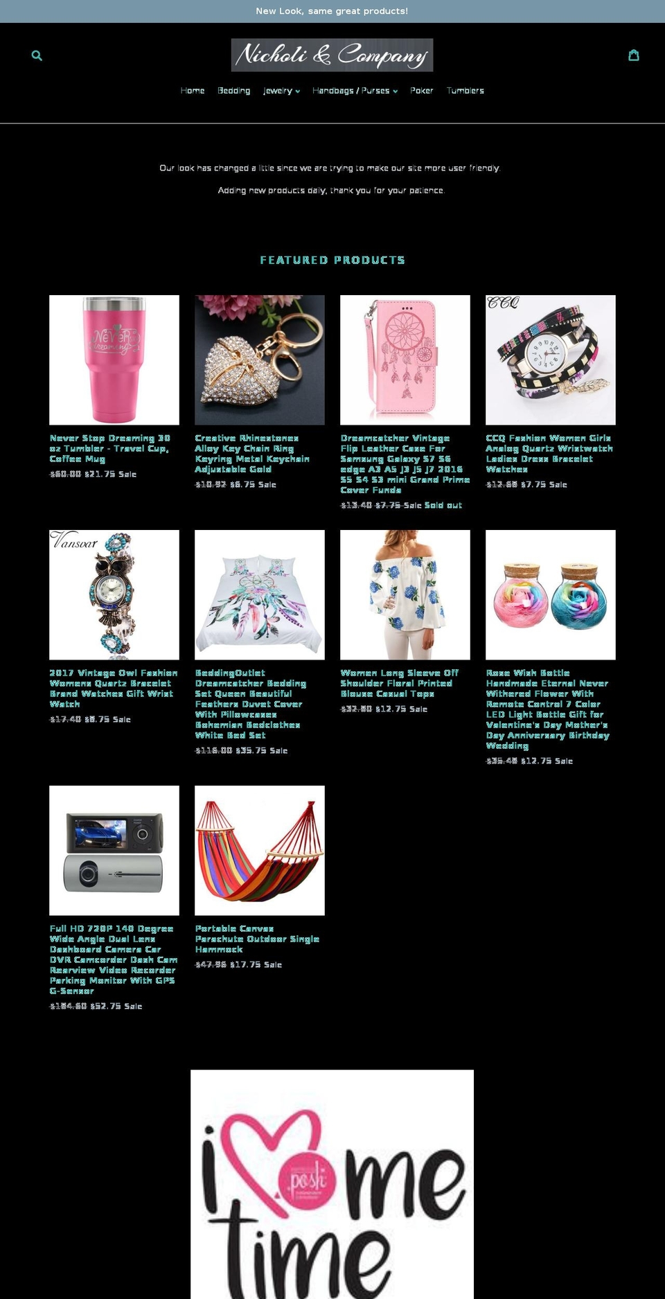 nicholiandcompany.com shopify website screenshot