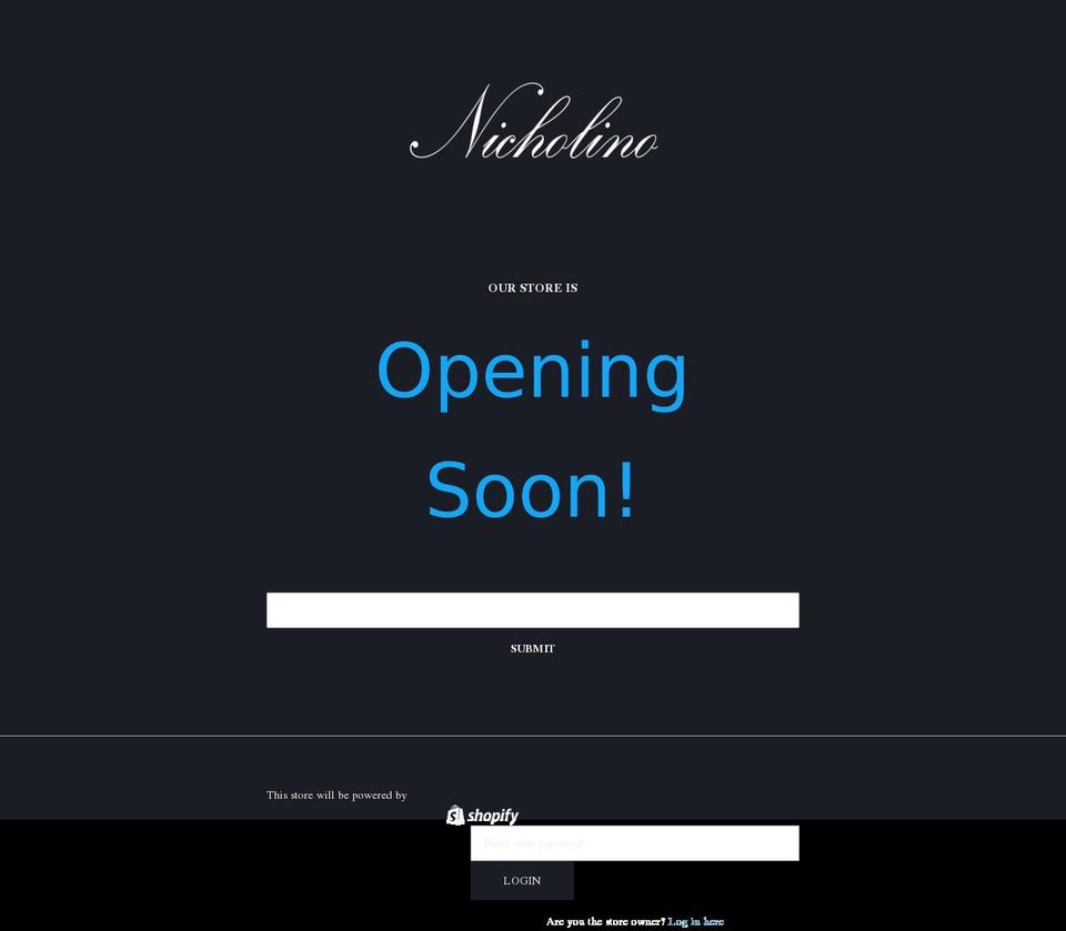 nicholino.com — Shopify storefront screenshot